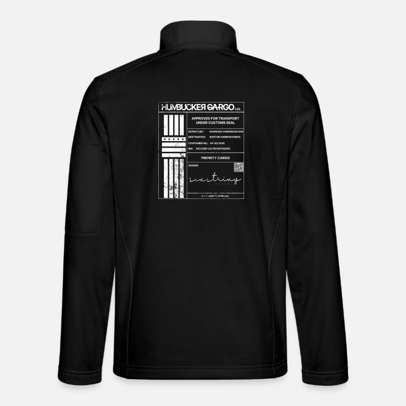 Étiquette d’expédition, blanche - Veste en tissu softshell Unisexe - noir