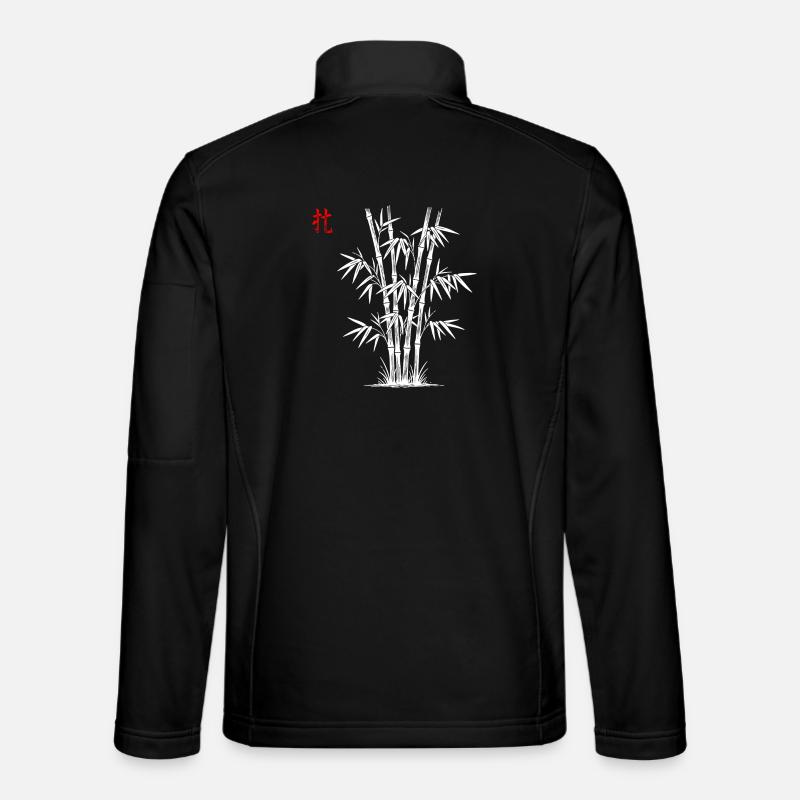 Bambus Asiatisch - Unisex Softshelljacke - Schwarz