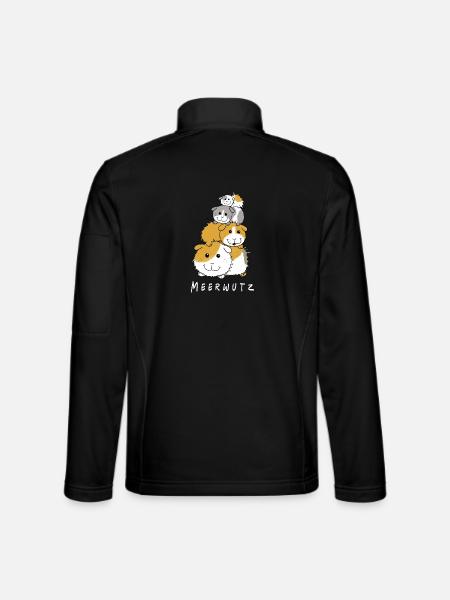 Joyeux cochon d'Inde I Meersau Gift I Fun - Veste en tissu softshell Unisexe - noir - Dos