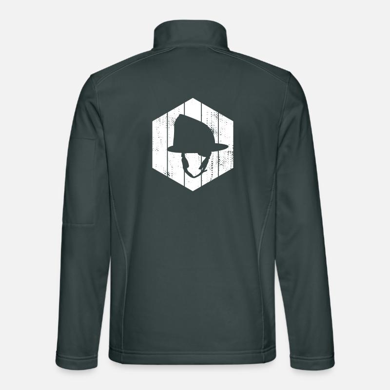 Firefighter Helmet Sketch Unisex Softshell Jacket