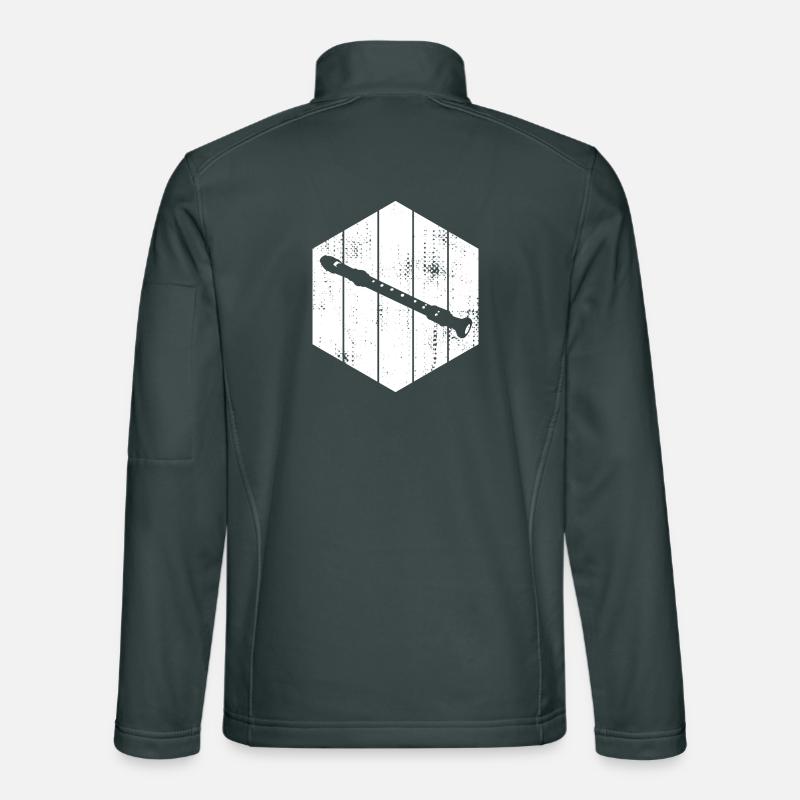 Dessin de flûte Veste en tissu softshell Unisexe