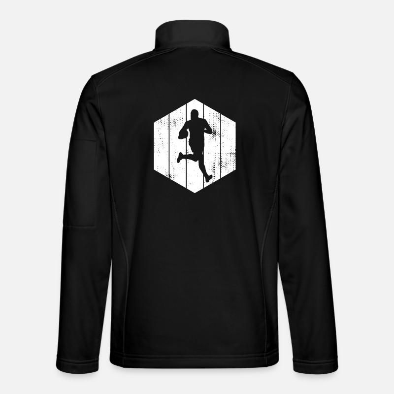 Dessin de rugby - Veste en tissu softshell Unisexe - noir