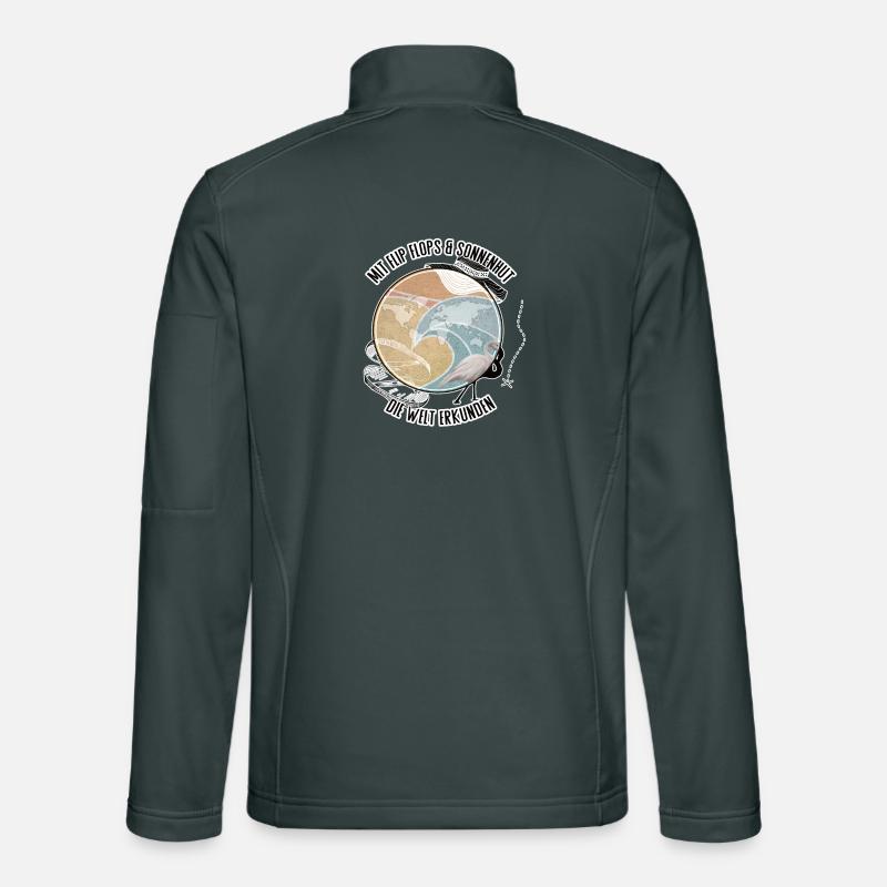 Explore the world with flip flops & sunshine Unisex Softshell Jacket