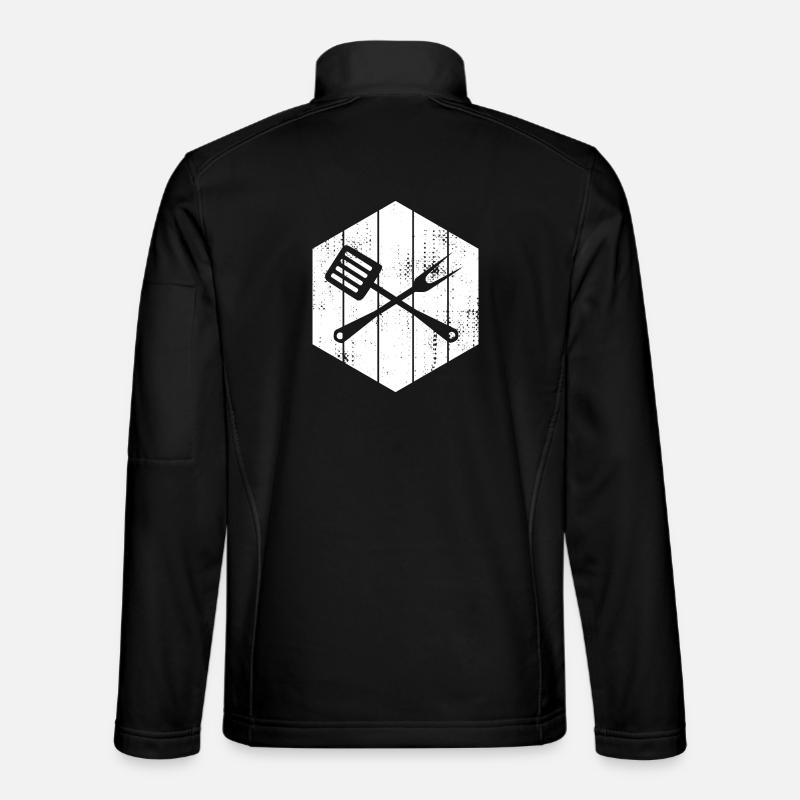 Wooden spoon and fork - Unisex Softshell Jacket - black
