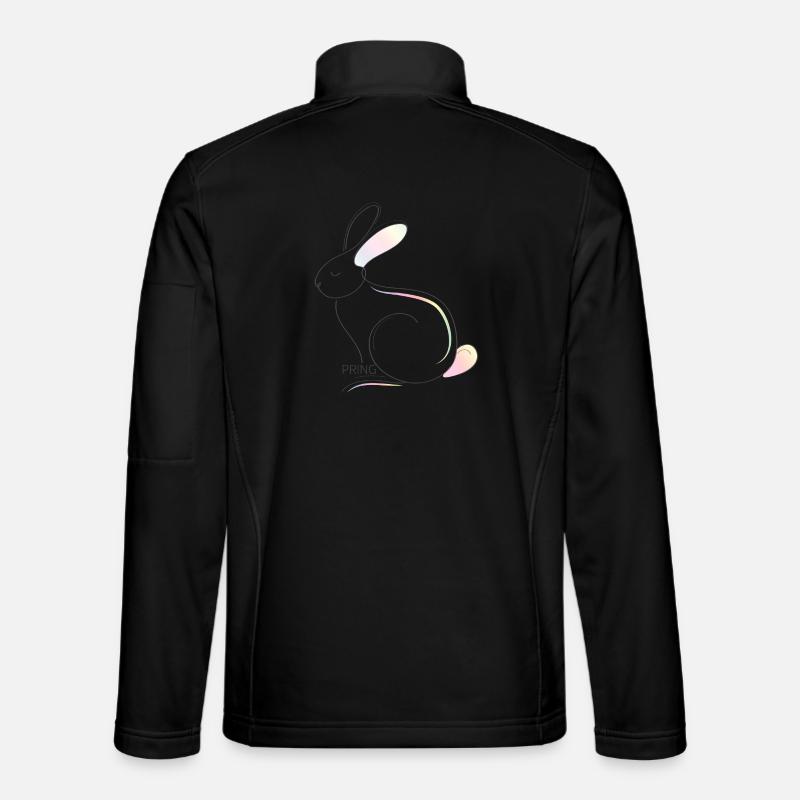 Minimalist bunny illustration for spring Unisex Softshell Jacket