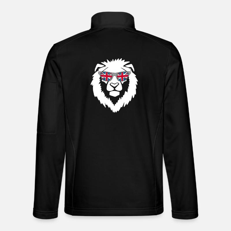 Lion du Royaume-Uni blanc - Veste en tissu softshell Unisexe - noir