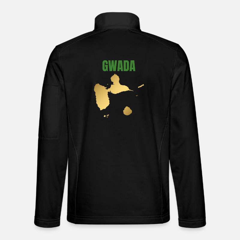 GWADA Golden Map West Indies T-shirt - Unisex Softshell Jacket - black