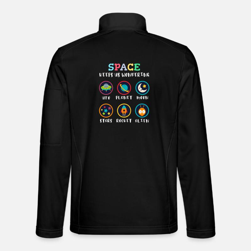 Space arouses curiosity - Unisex Softshell Jacket - black