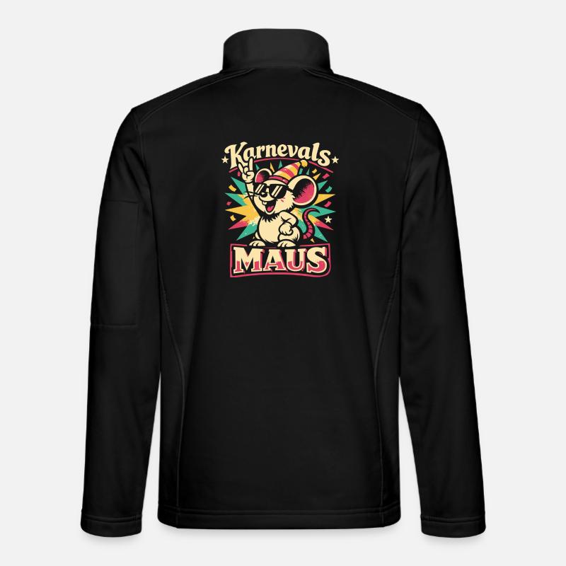 Carnival Mouse Rock Music Funny Gift - Unisex Softshell Jacket - black
