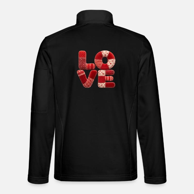 Patchwork Love Romantic Gift for Girlfriend Unisex Softshell Jacket