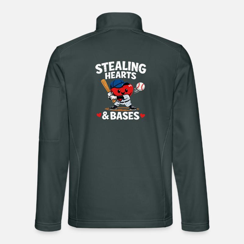 Stealing Hearts & Bases Baseball Herz Kinder Desig Unisex Softshelljacke