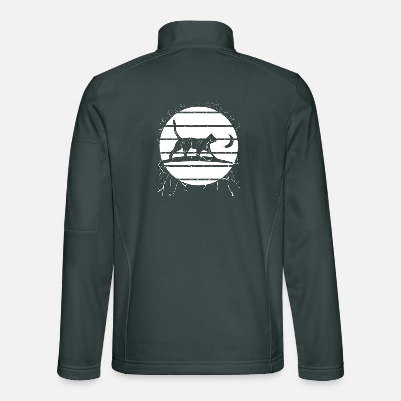Cat in the Moonlight – Night Walk Unisex Softshell Jacket