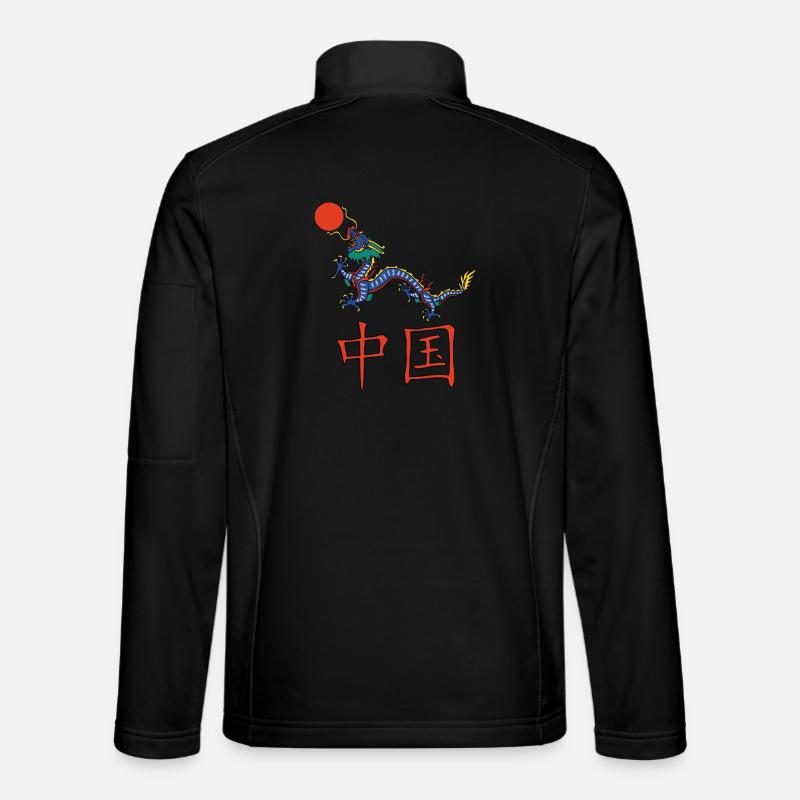 Chinesischer Drache - Unisex Softshelljacke - Schwarz