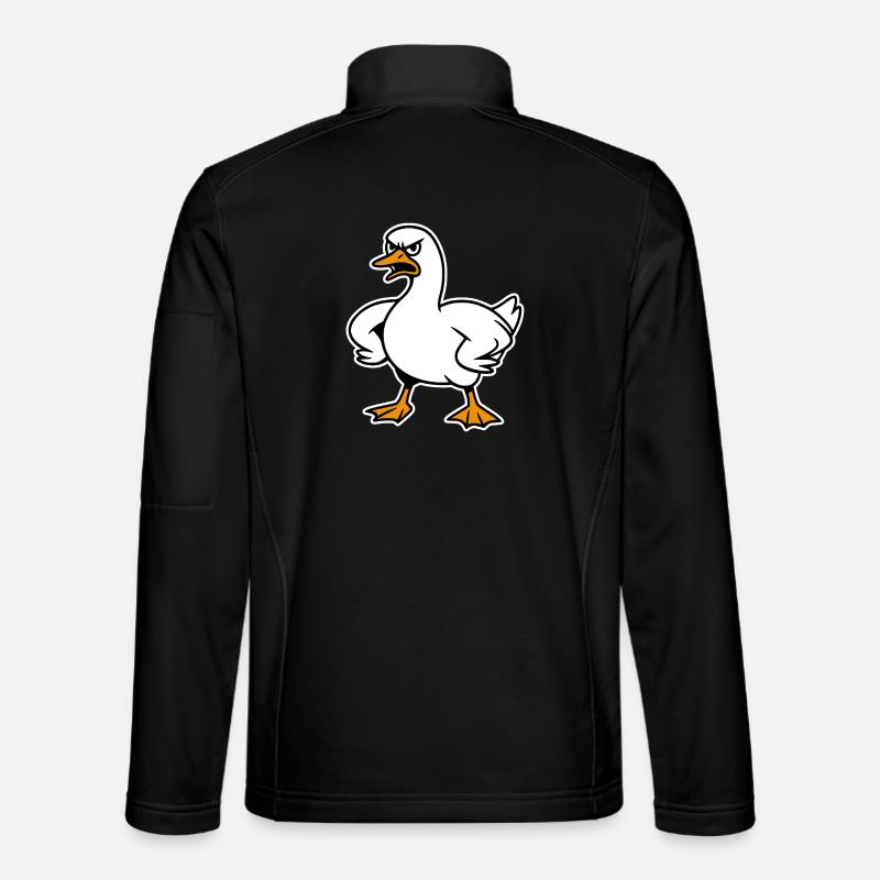 Funny angry goose - Unisex Softshell Jacket - black
