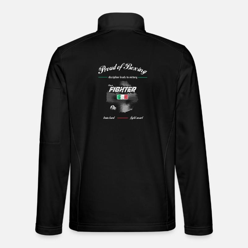 Fier de Boxing FIGHTER Italie - Veste en tissu softshell Unisexe - noir
