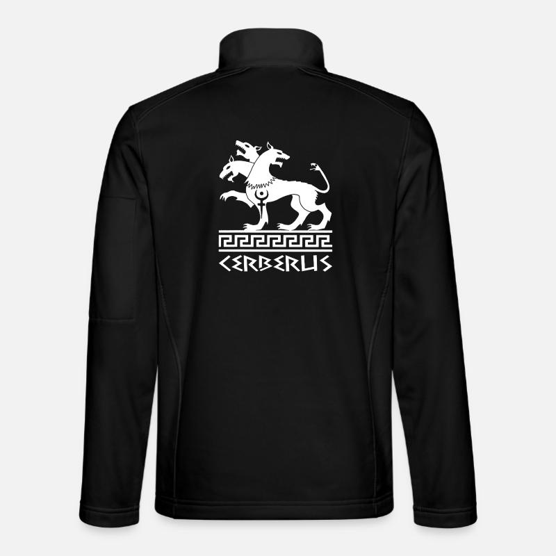 White Cerberus Dog Unisex Softshell Jacket