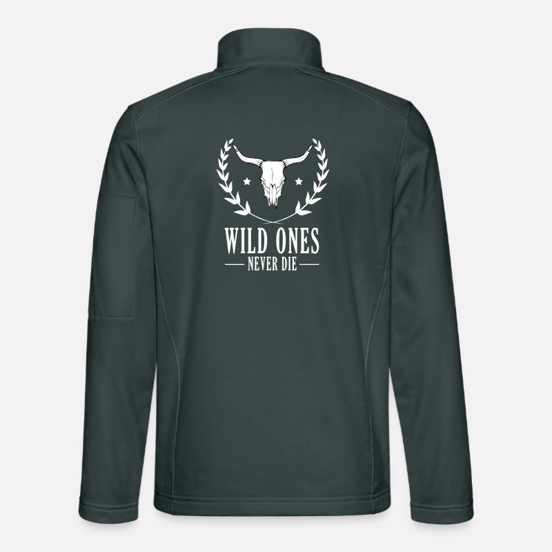 Wild Bison Skull Surrounded by Laurels Unisex Softshell Jacket