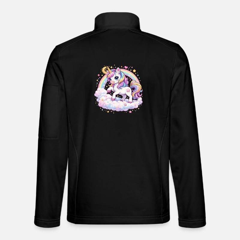 Pastel Unicorn on Cloud Arch Unisex Softshell Jacket