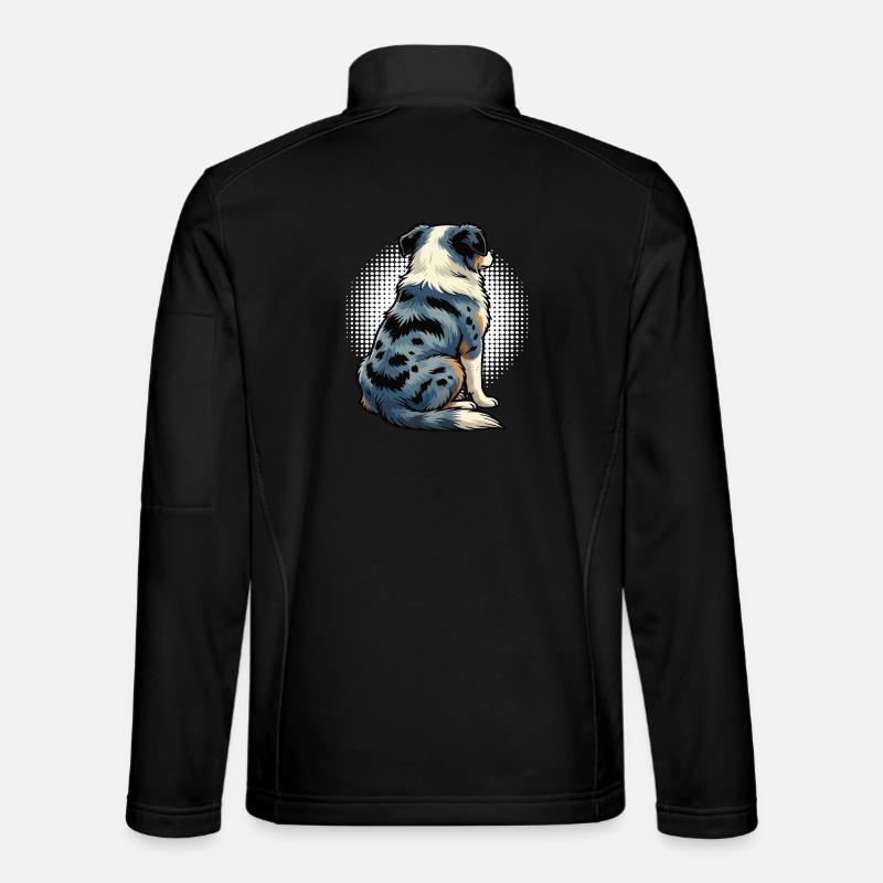 Berger australien Aussie Aussie Propriétaires Aussies - Veste en tissu softshell Unisexe - noir