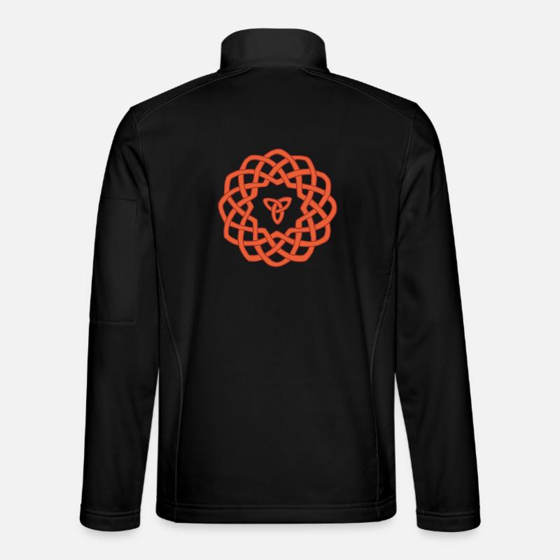 Celtic flower - Unisex Softshell Jacket - black
