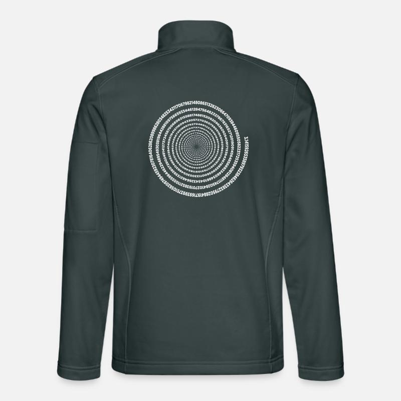 Funny Pi Day Spiral Pi Math Tee for Pi Day 3 14 Unisex Softshell Jacket