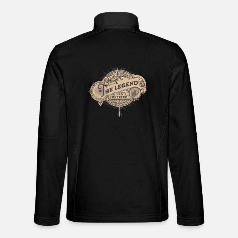 The Legend has retired retirement pension - Unisex Softshell Jacket - black