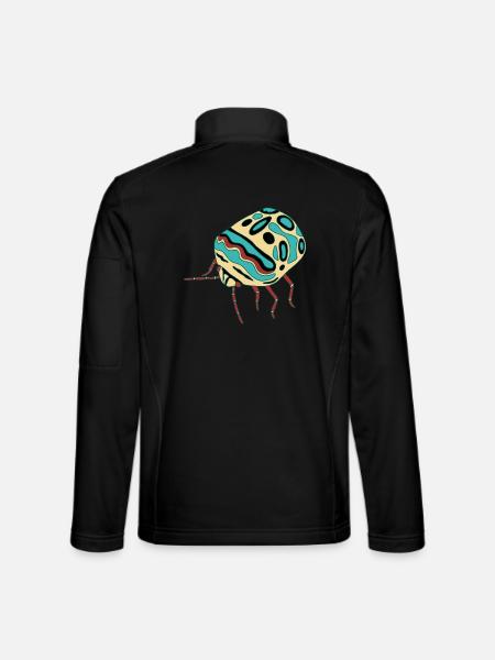 Mehrfarbiges Insekt - Unisex Softshelljacke - Schwarz - Hinten
