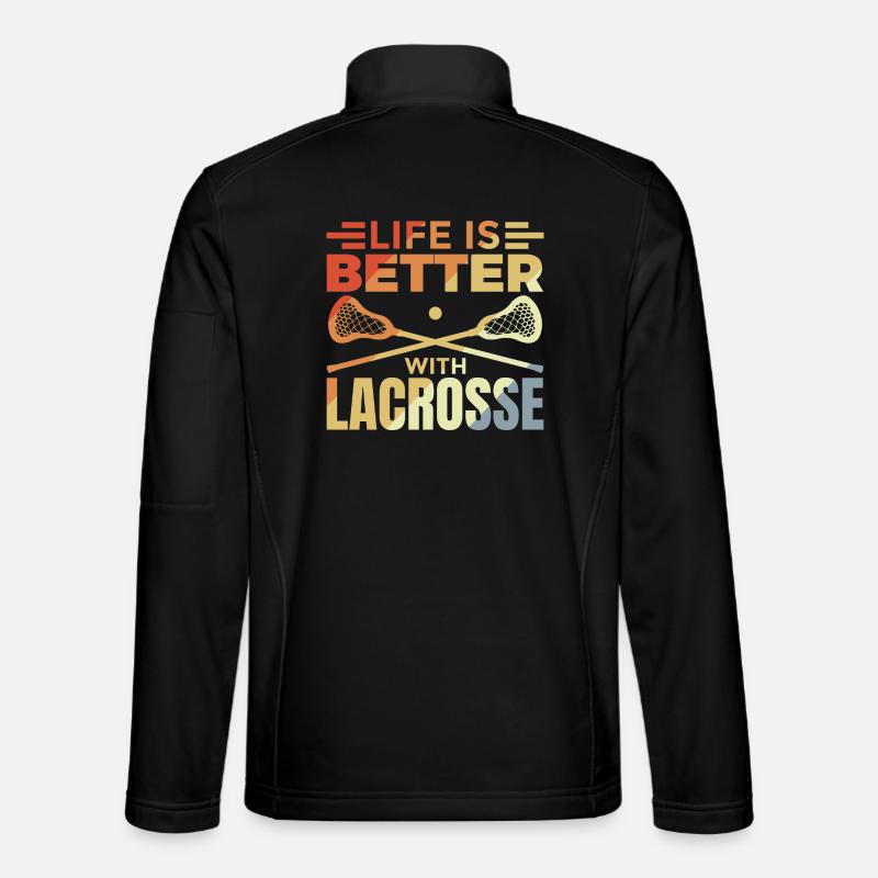 Vintage Lacrosse Slogan Unisex Softshell Jacket