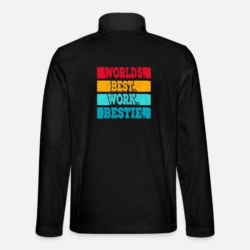 Worlds best Work Bestie Support Staff Unisex Softshell Jacket