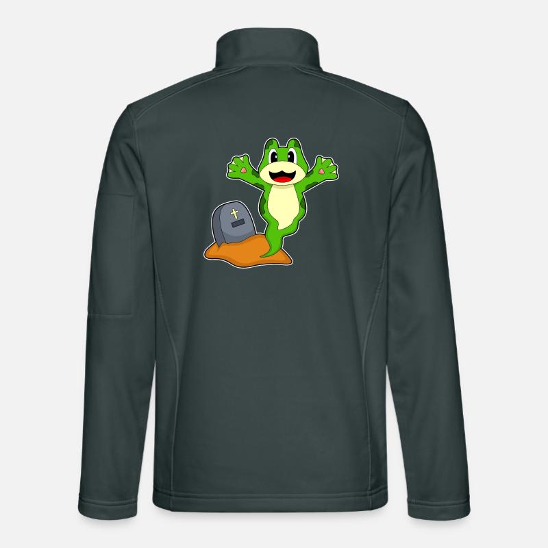 Tombe d’Halloween de grenouille Veste en tissu softshell Unisexe
