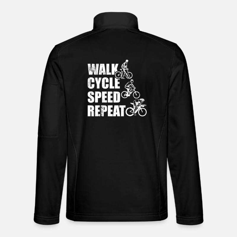 Zeitplan für Radfahrer - Unisex Softshelljacke - Schwarz