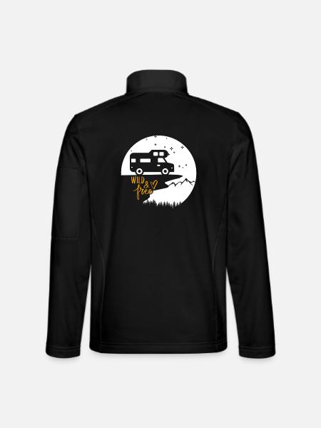 Vanlife & Camper Lifestyle Design - Unisex Softshell Jacket - black