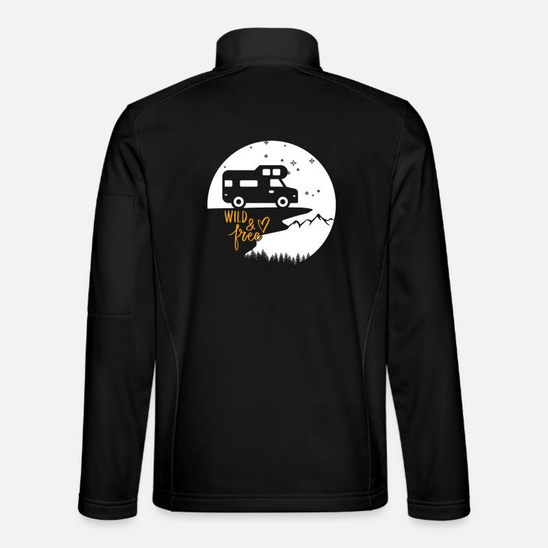 Vanlife & Camper Lifestyle Design - Unisex Softshell Jacket - black