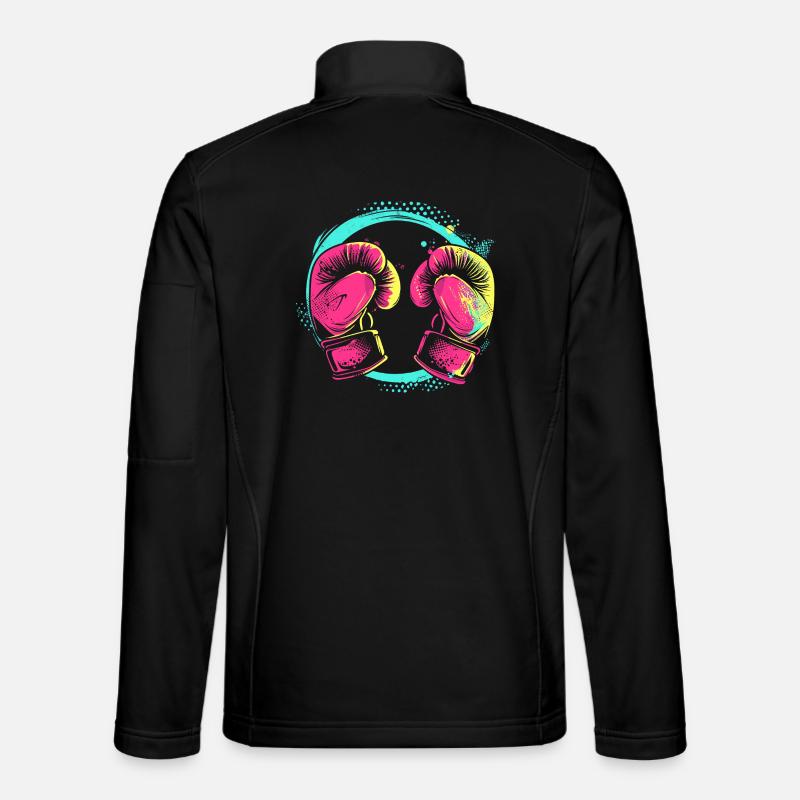 Style de dessin animé de kickboxing Veste en tissu softshell Unisexe