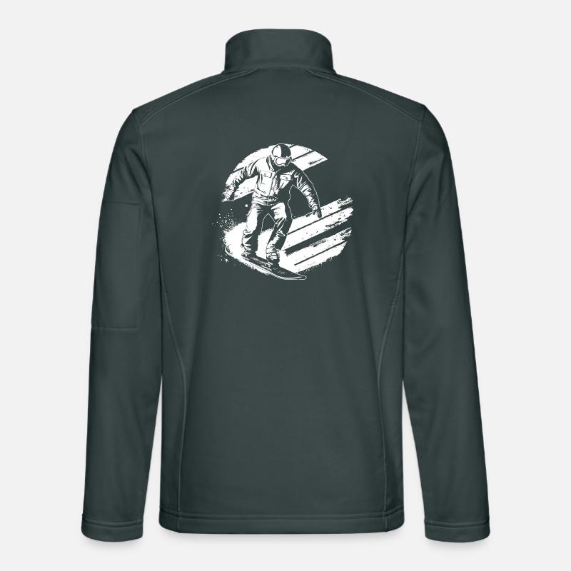 Snowboarder Drawing Unisex Softshell Jacket