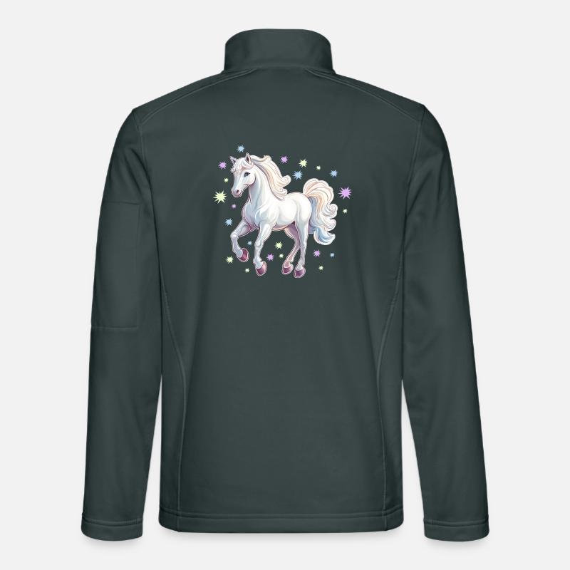 Pferd mit Sternen Unisex Softshelljacke