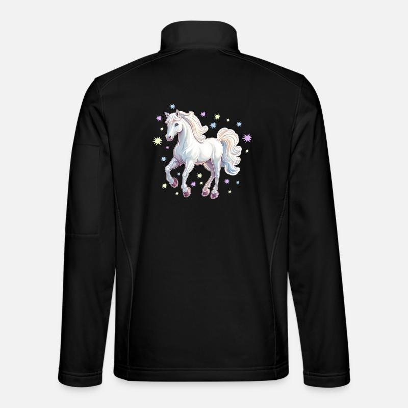 Horse with stars - Unisex Softshell Jacket - black