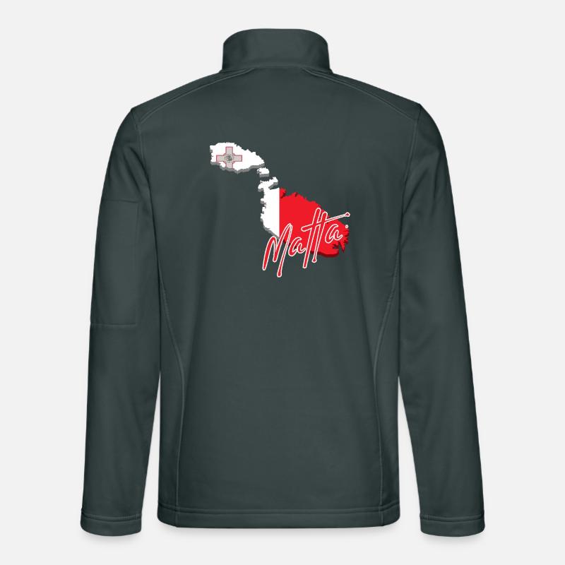 Drapeau de Malte, carte de Malte Veste en tissu softshell Unisexe