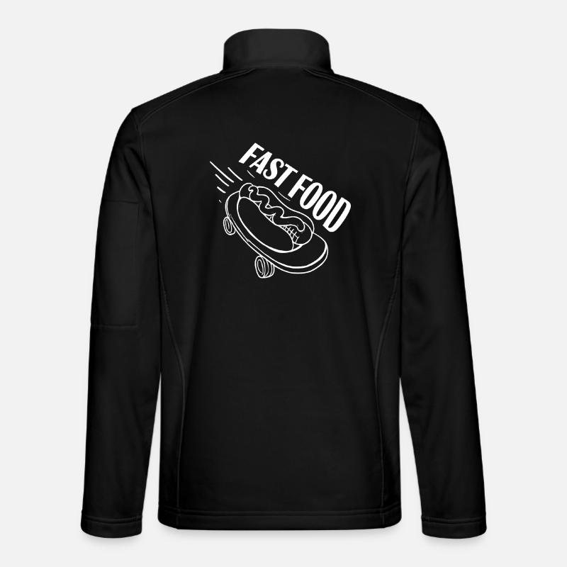 Fast Hot Dog Skateboard Longboard - Veste en tissu softshell Unisexe - noir