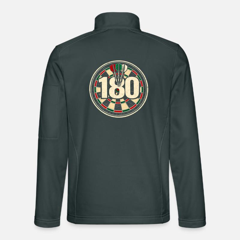 Retro Dartboard 180 Dartboard Darts Player Unisex Softshell Jacket