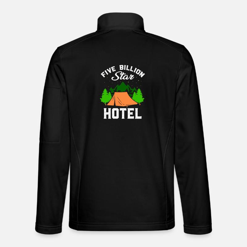 Camping Campen Zelten Geschenk - Unisex Softshelljacke - Schwarz