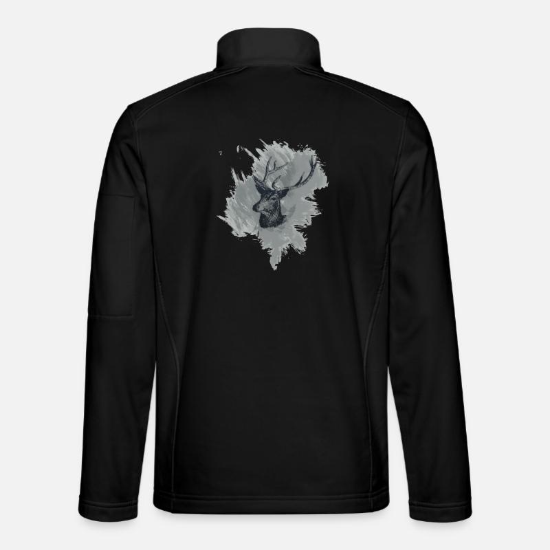 Hirschkopf Magnificent specimen new - Unisex Softshell Jacket - black