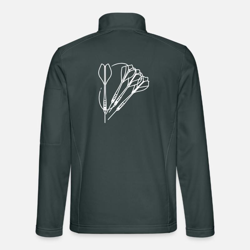 Dessin de fléchettes Veste en tissu softshell Unisexe