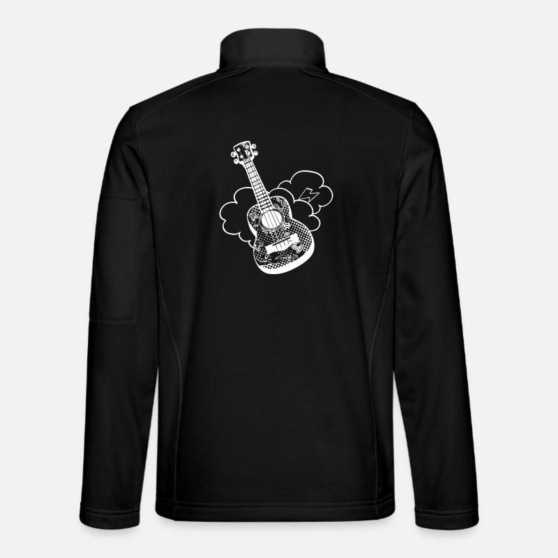 Funny Ukulele - Unisex Softshell Jacket - black
