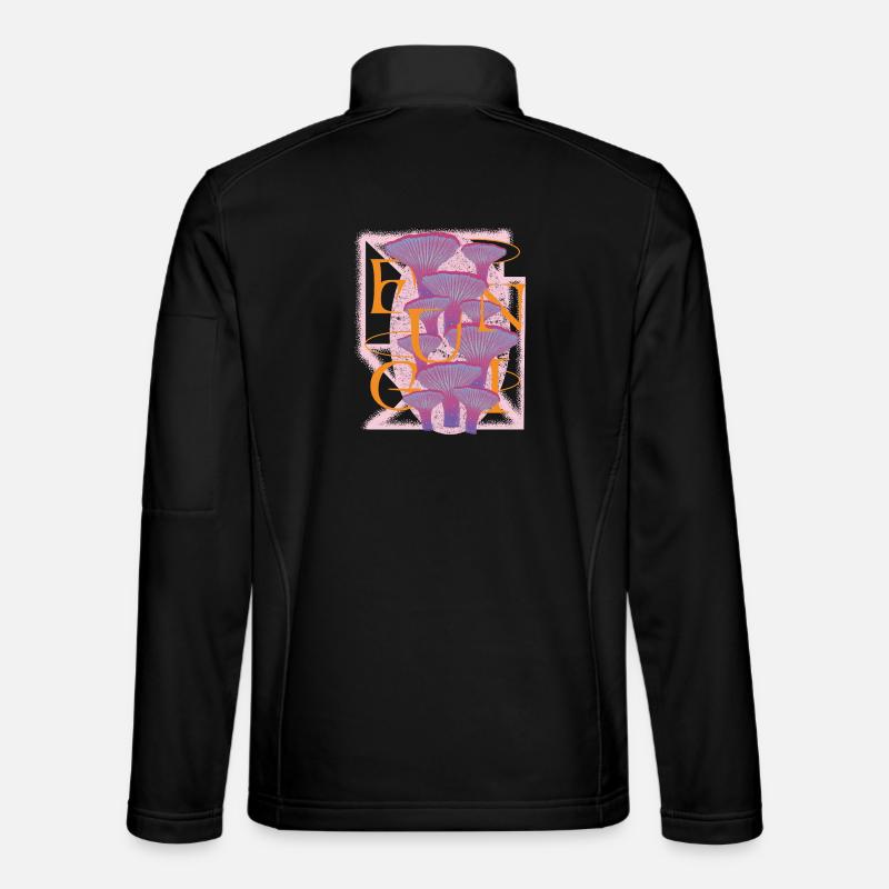 Psychedelic Fungi Bloom - Unisex Softshell Jacket - black