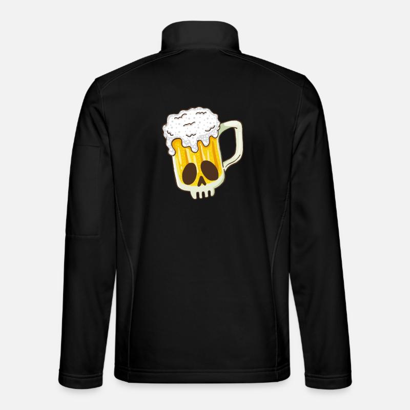 Crâne et bière Veste en tissu softshell Unisexe