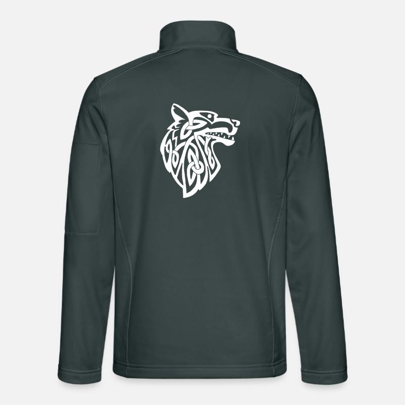 Wikinger Weißer Wolf Unisex Softshelljacke