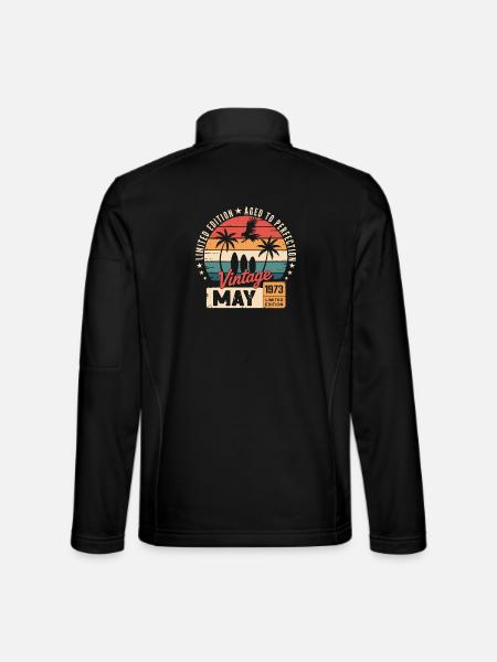 Sonderjubiläum mit diesem Entwurf Mai 1973 - Unisex Softshelljacke - Schwarz - Hinten