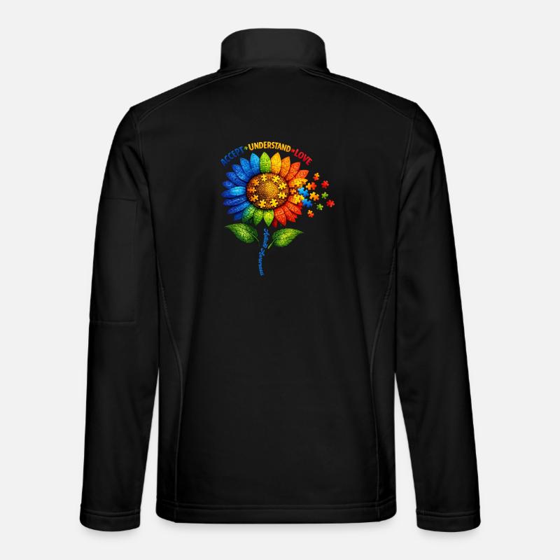 Autism Awareness Sunflower Unisex Softshell Jacket