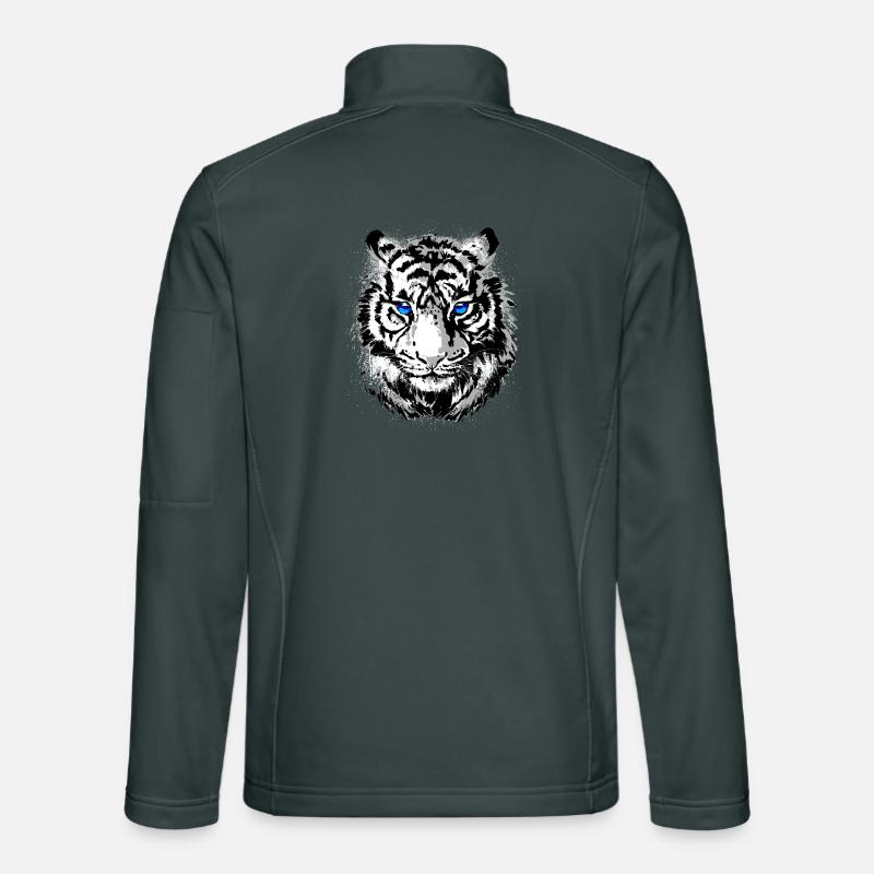 Tigerkopf - Weisser Tiger - Katze Wildkatze Unisex Softshelljacke